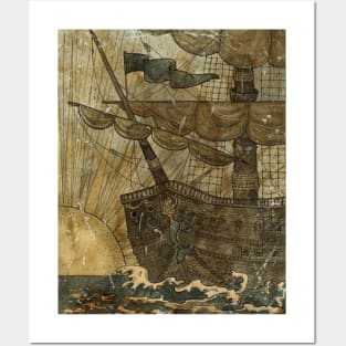 Old Sailing Ship. Posters and Art